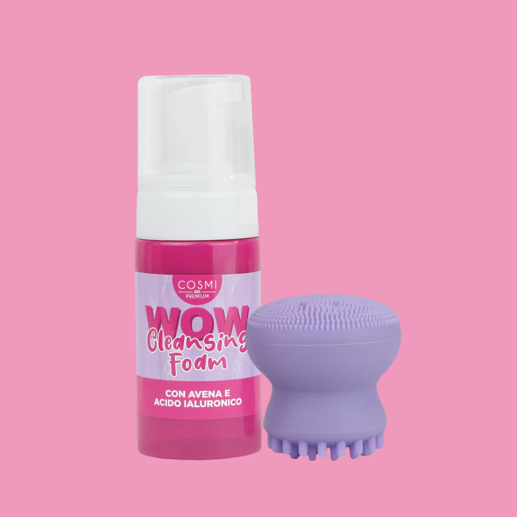 Coffret WOW Mousse Nettoyante et Brosse Desincrustant Lait D'Avoine Cosmi Premium