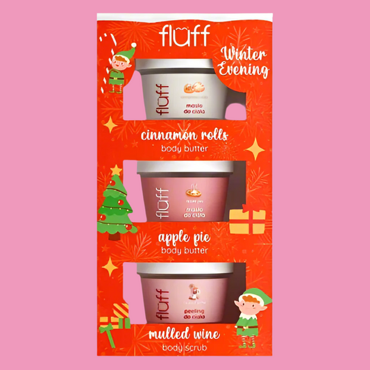 Fluff Coffret Corps 2 Beurres Corporels + 1 Gommage Winter Evening ( Pré commande)